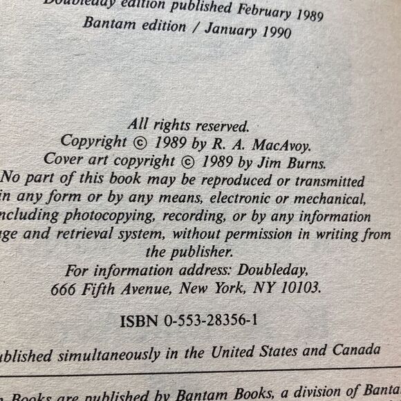 R.A. MacAvoy Vintage 1980s Lot of 6 Softcover Fantasy Science Fiction Books‎ - Picture 16 of 16